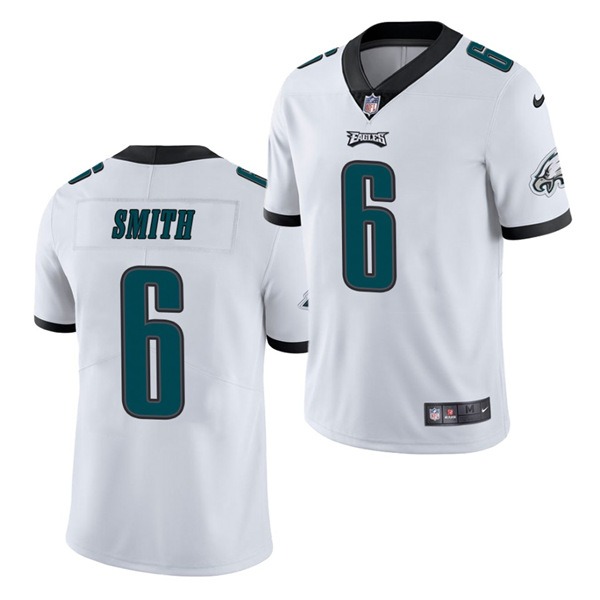 Men's Philadelphia Eagles #6 DeVonta Smith White NFL 2021 Draft Vapor Untouchable Limited Stitched Jersey